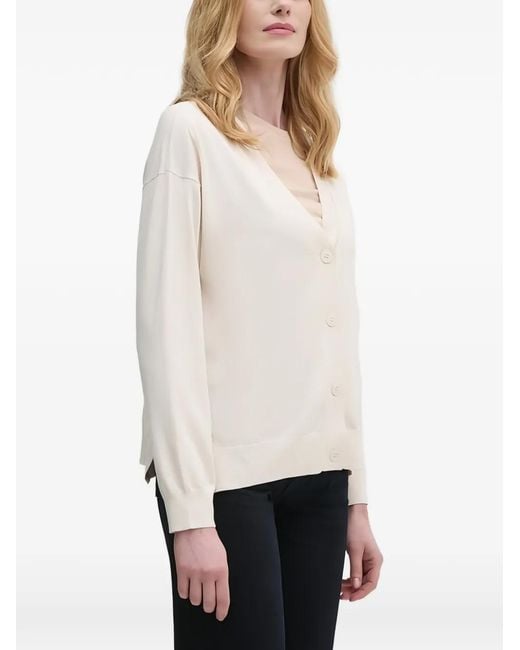 Sisley White Buttoned Cardigan