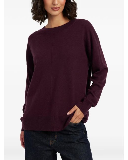 Chinti & Parker Purple Basics Seam-Detail Slouchy Sweater