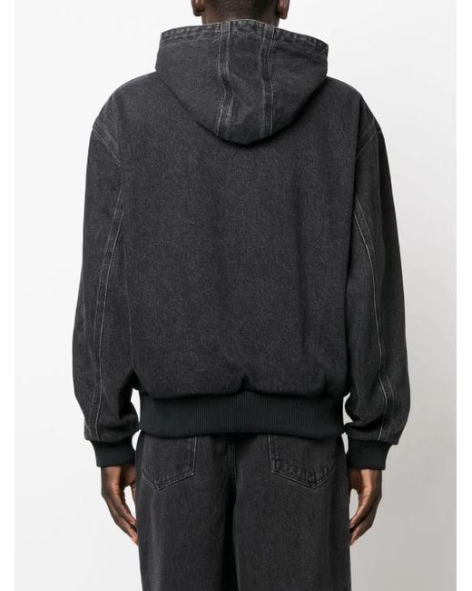 Givenchy Black Distressed-Effect Cotton Hooded Jacket for men