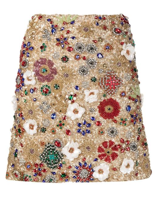 Rachel Gilbert Natural Francesca Sequin-embellished Skirt