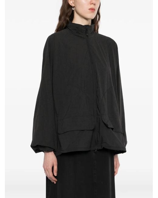 JNBY Black Floral-Print Drawstring Jacket