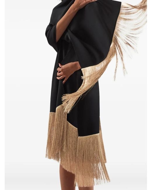Taller Marmo Black Zizi Sole Fringed Scarf