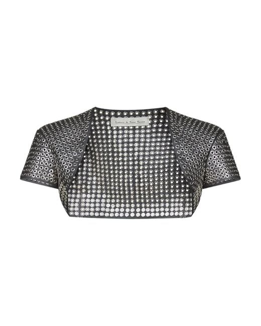 Ludovic de Saint Sernin Black Eyelet Bolero for men