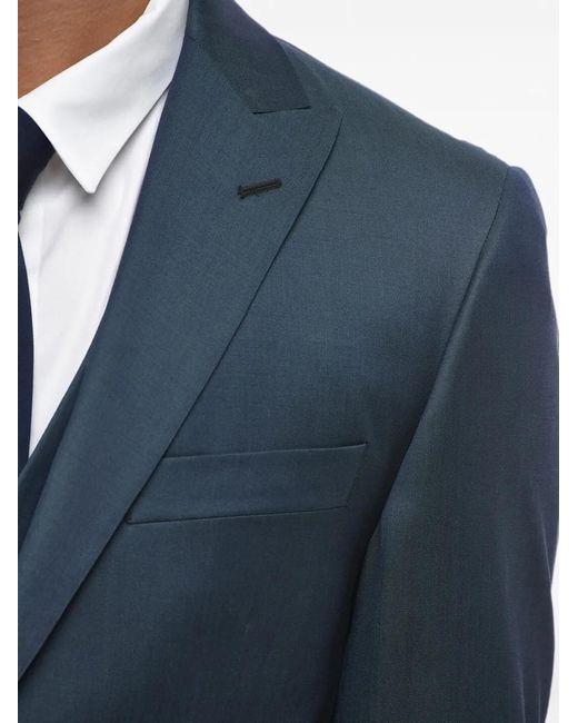 Corneliani Blue Three-Piece Wool Suit for men
