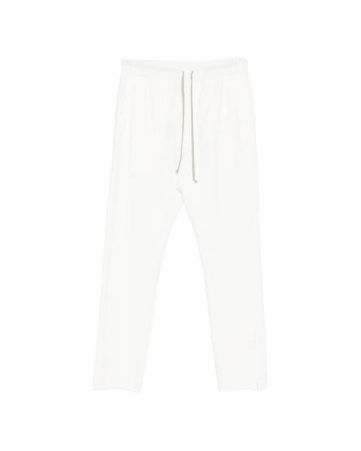 Rick Owens White Berlin Drawstring Trousers for men