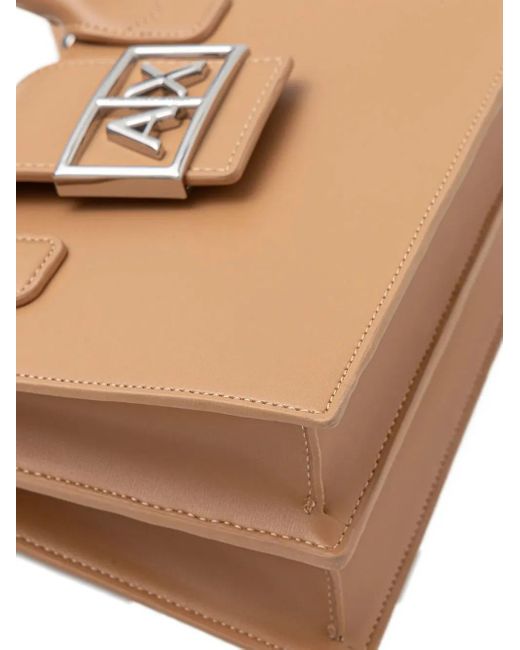 ARMANI EXCHANGE Metallic Logo-Plaque Top-Handle Tote Bag