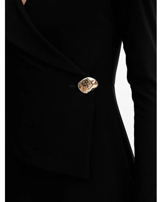 Joseph Ribkoff Black V-Neck Button All