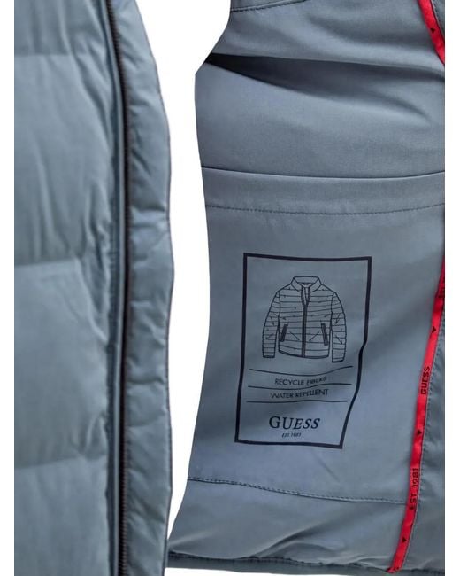 Guess Blue Quilted Puffer Jacket for men
