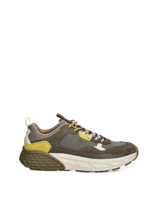 Jeep Green Panelled Mesh Sneakers for men