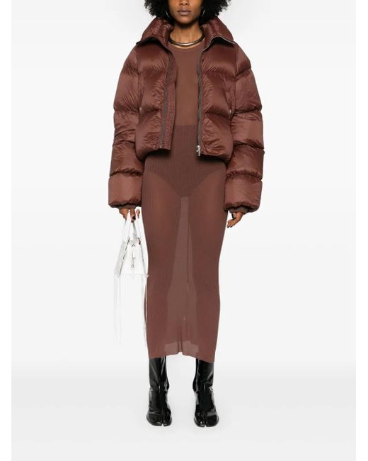 Rick Owens Brown Turtle Padded Jacket