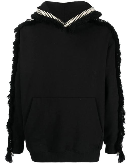 RITOS Black Embroidered-Detail Hoodie for men