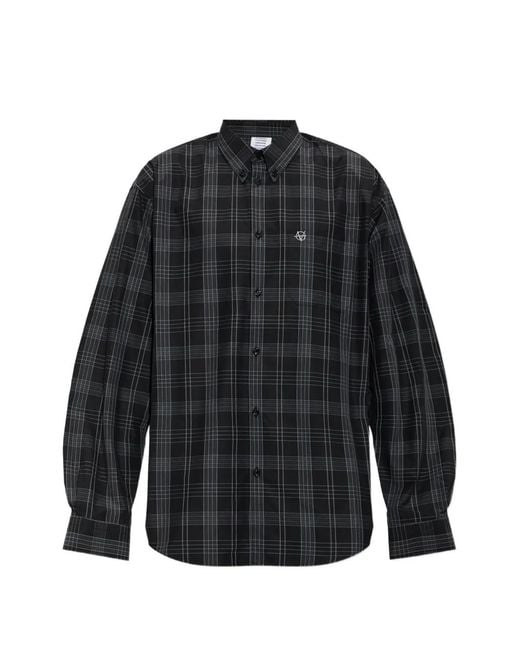 Vetements Black Checked Button-Down Shirt for men