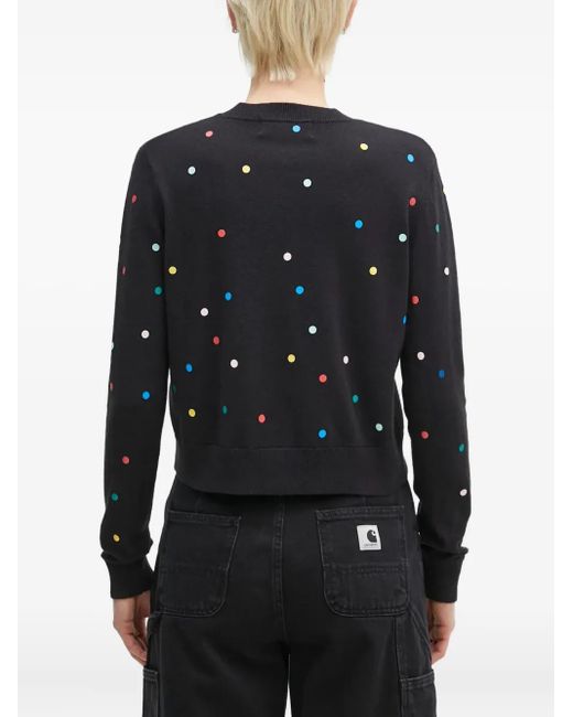 Fiorucci Black Polka-Dot Button Cardigan