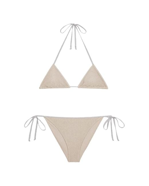 Mc2 Saint Barth White Bikini À Effet Pailleté