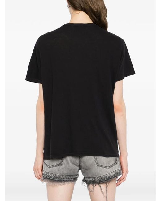 R13 Black Slogan-Print T-Shirt