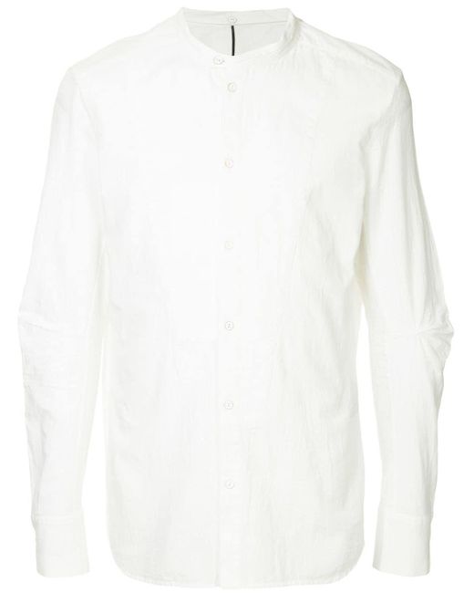 Masnada White Mandarin Collar Shirt for men