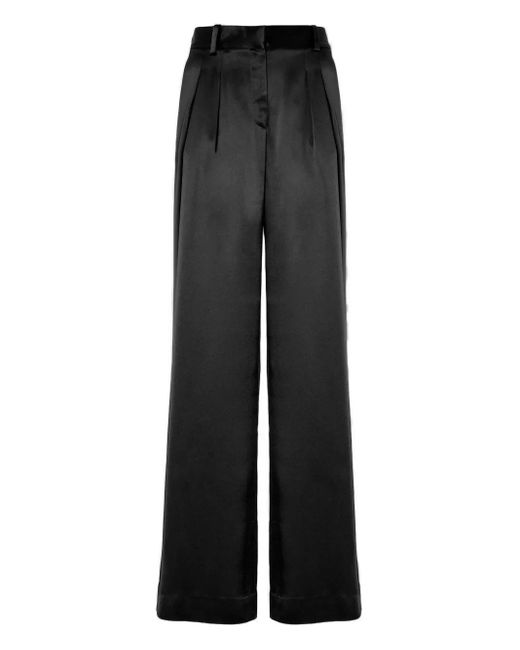 Malo Black Pleated Trousers