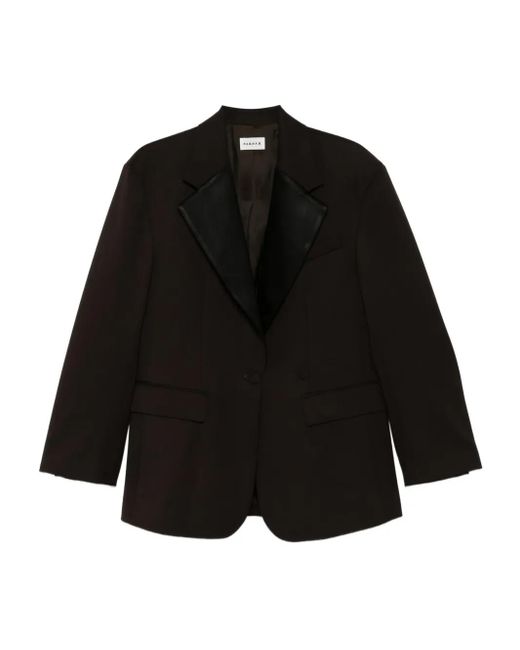 P.A.R.O.S.H. Black Wide-Lapel Blazer