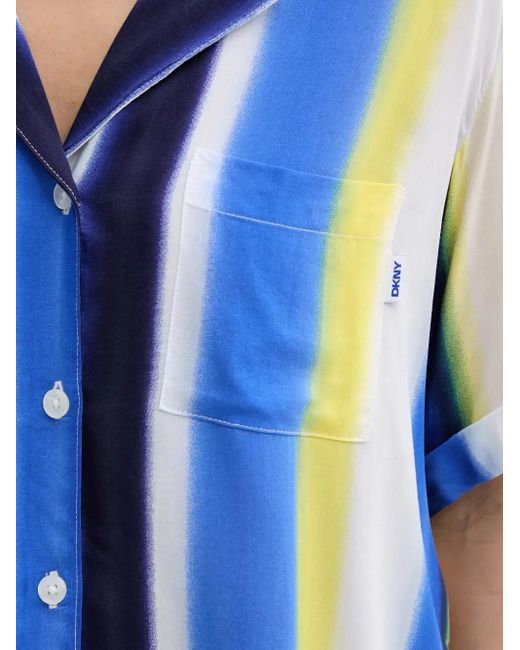 Pijama a rayas DKNY de color Blue