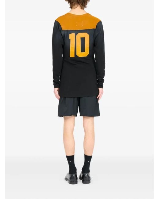 Maison Margiela Black Long-Sleeved T-Shirt With Inserts for men