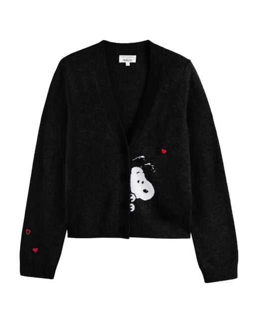 Cardigan Con Motivo Snoopy Marc Jacobs X Peanuts di Chinti & Parker in Black