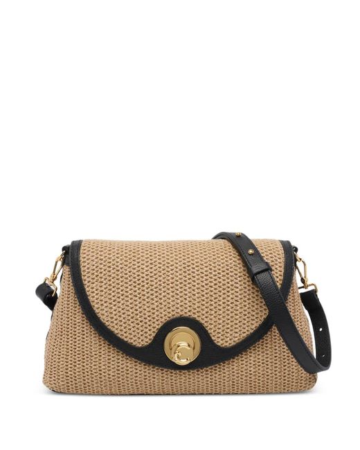 Coccinelle Brown Nikila Straw Shoulder Bag