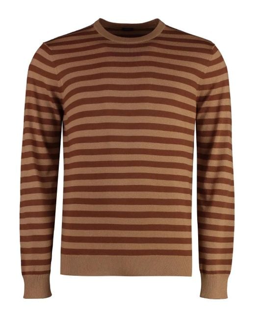 Malo Brown Cashmere Sweater for men