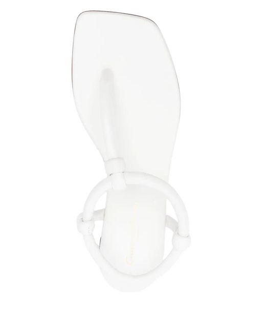 Gianvito Rossi White Leather Sandals
