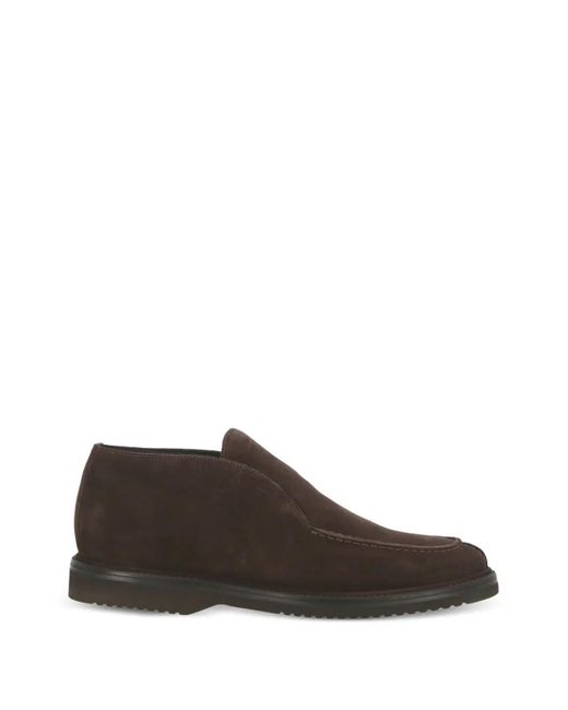 Ortigni Brown Leather Desert Boots for men