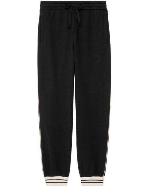 Pantalon de jogging en coton à logo GG Gucci en coloris Black