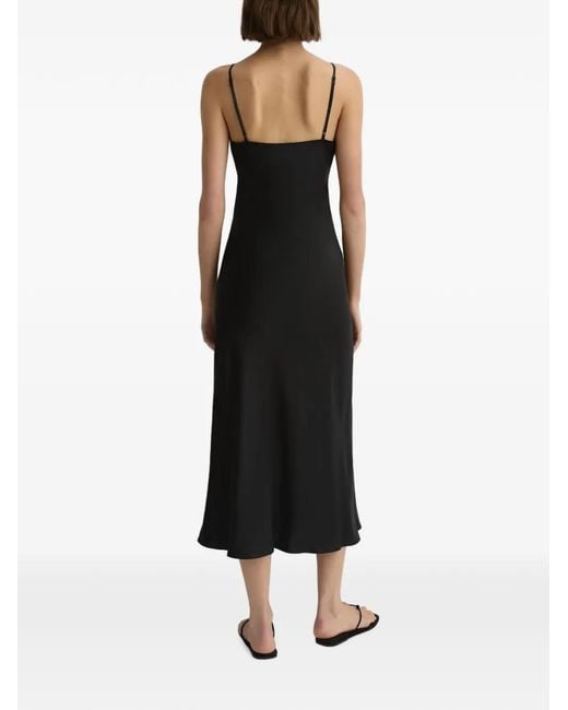 Bondi Born Black Como Bias-Cut Slip Maxi Dress
