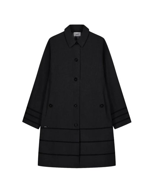 Coperni Black Tonal Stripes Tailored Coat