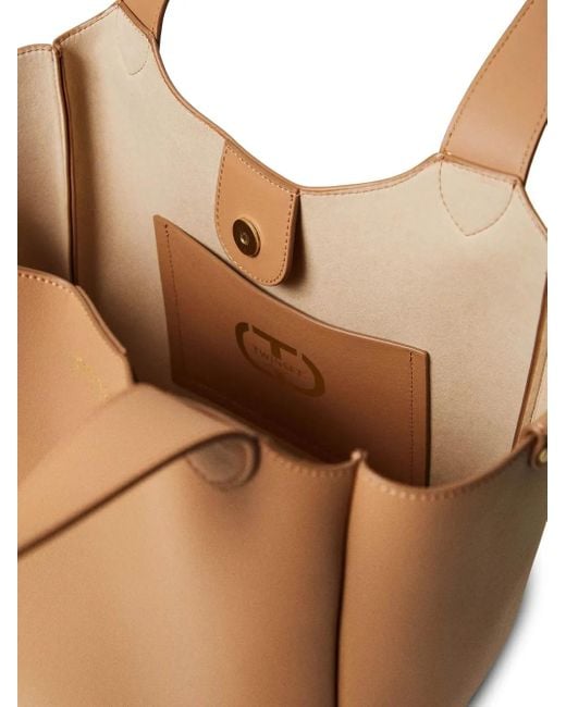 Twinset Natural Leather Tote Bag
