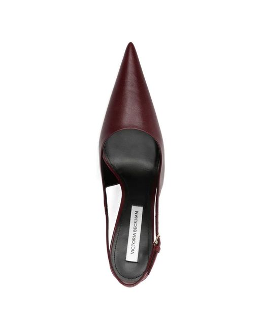 Victoria Beckham Brown Pointed Slingback Pumps