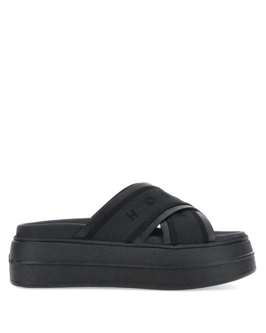 Hogan Black 60Mm Skyscraper Slides
