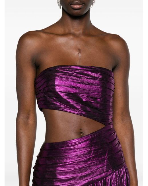 Vestido largo Kenna retroféte de color Purple