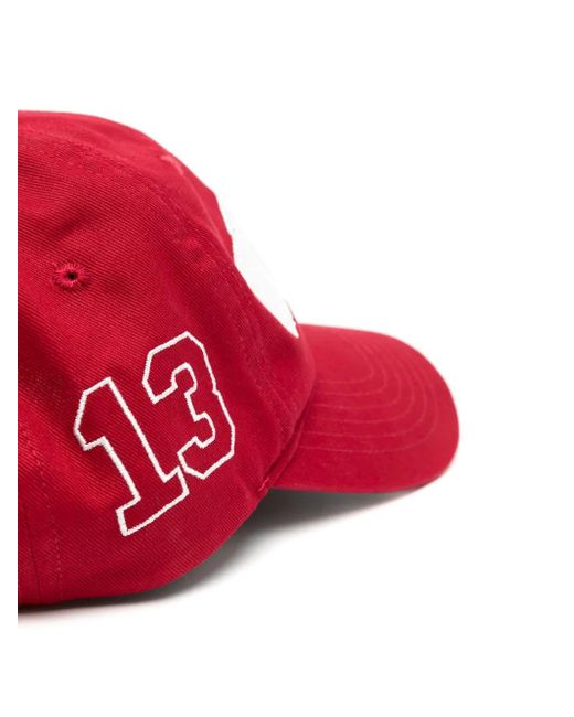 Haculla Red Super Premium Cotton Cap for men