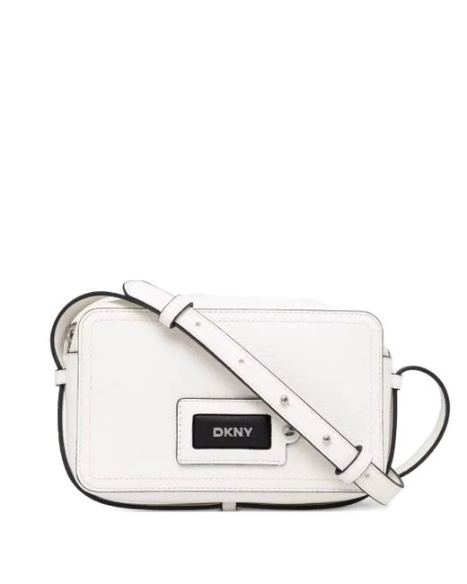 DKNY Logo-patch Crossbody Bag White