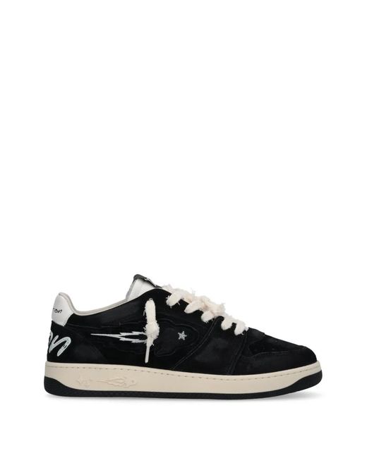 ENTERPRISE JAPAN Black Nera Logo Star Sneakers for men