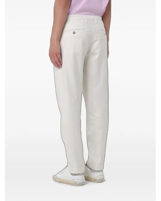 Re-hash White Pleated Trousers for men