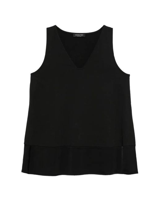 Margittes Black V-Neck Top