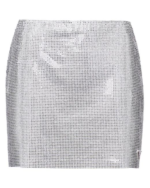 Prada ビジュートリム ミニスカート Gray
