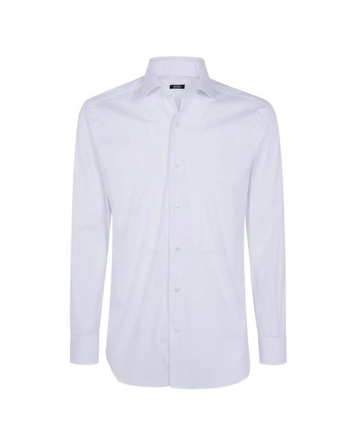 Barba Napoli White Long-Sleeve Shirt for men