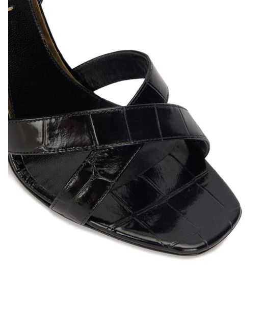 Sandalias con efecto de piel de cocodrilo Roberto Cavalli de color Metallic