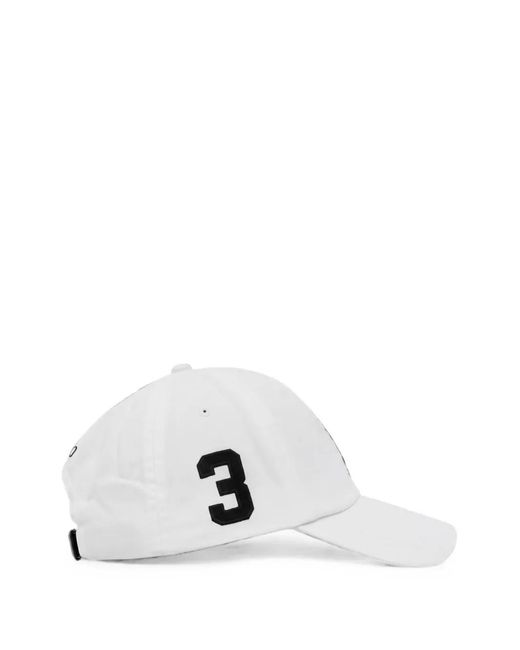 Ralph Lauren White Logo-Detail Baseball Hat for men