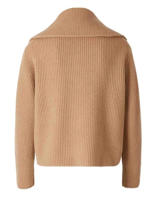 Jonathan Simkhai Brown Zip-Neck Sweater