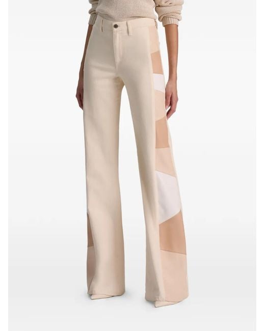 Alice + Olivia White Beautiful Patchwork Jeans