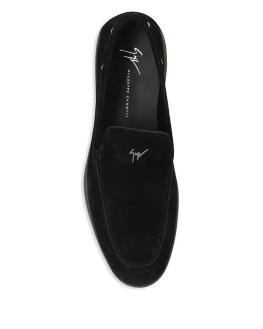 Giuseppe Zanotti Black Suede Loafers for men