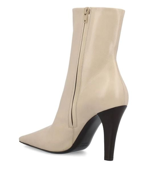 Saint Laurent Natural Leather Ankle Boots