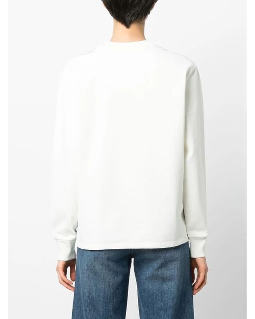Ferragamo White Logo Cotton Sweatshirt